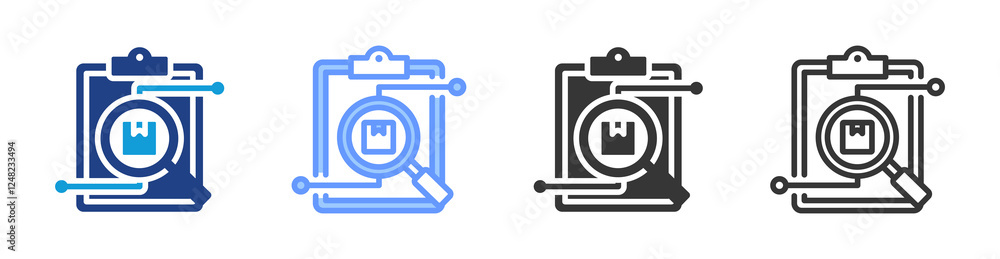 Aufkleber product traceability icon set multiple style collection