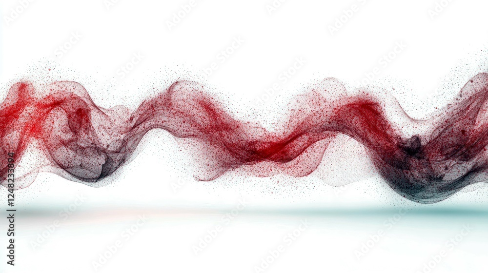 Poster crimson flow: an abstract expression of dynamic energy and passionate movement. a captivating visual