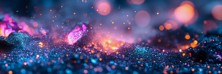 Fototapeta premium Glowing Emberscape: A Symphony of Light and Shadow