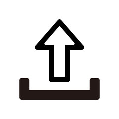 アップロードマークのアイコンイラスト
