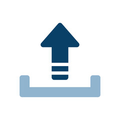 アップロードマークのアイコンイラスト