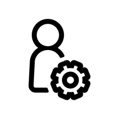 人と歯車のアイコンイラスト