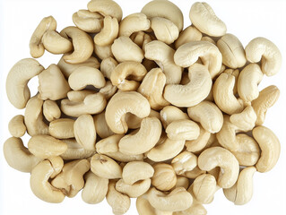 Cashews isolated on white background