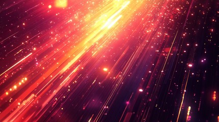 Obraz premium Radiant streaks of light and bokeh create a dynamic abstract background