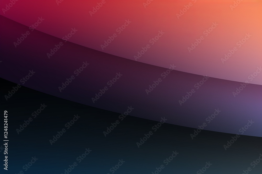 Poster gradient background blending warm colors into cool tones with smooth curves and transitions