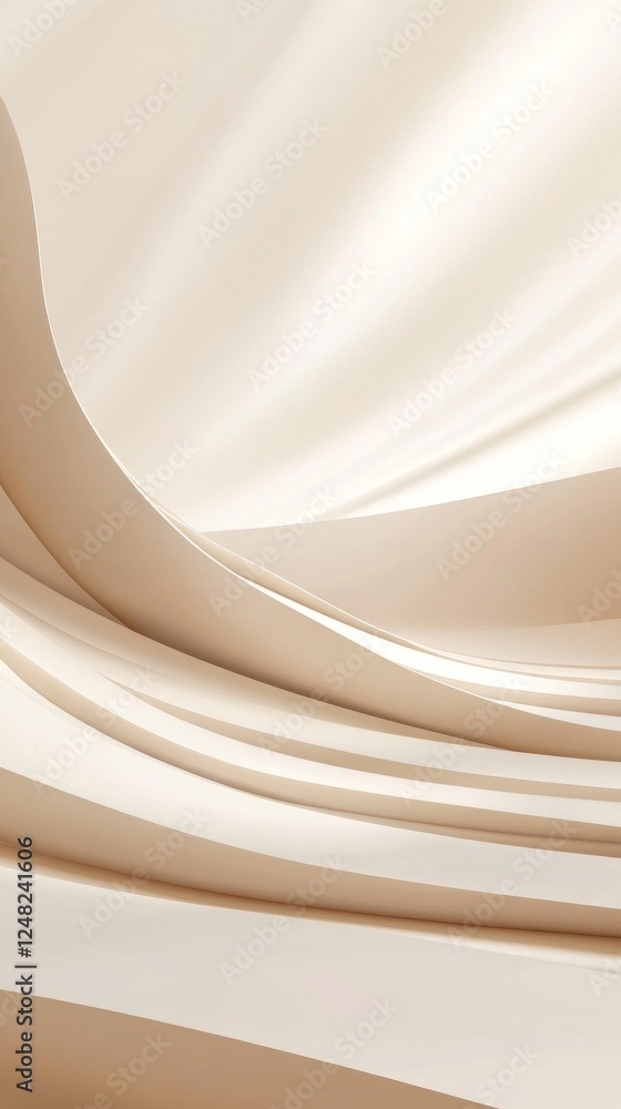 Poster soft fabric drapes gracefully, forming gentle curves that evoke a sense of calm and elegance. ideal 