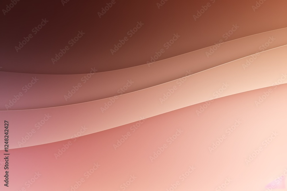 Poster gradient background with smooth curves in warm tones for calm and aesthetic design