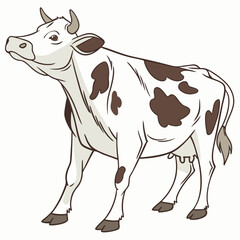 cow cartoon isolated on white
