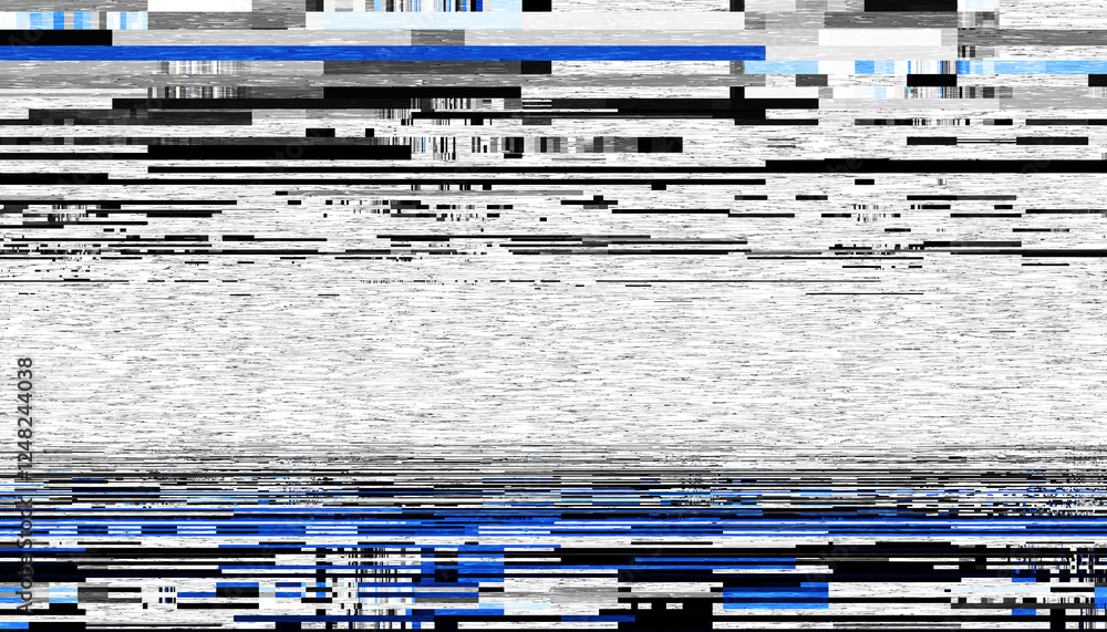 Leinwandbilder abstract creative glitch overlay texture. geometric pixel pattern of a digital glitch on transparent