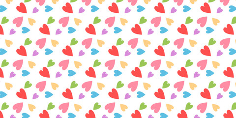 Love Heart Colorful Pattern, Heart Pastel for Backgroud, Cute Romantic Hearts Wallpaper Print, Valentine's Day Holiday Backdrop Heart Texture, Romantic Wedding Design