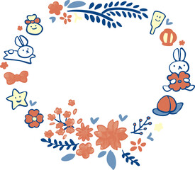 ひな祭りの飾り枠