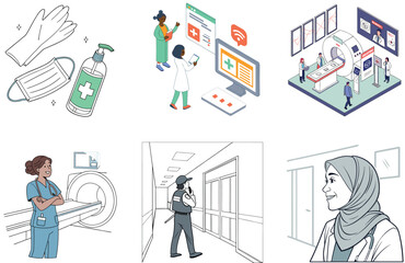 Dedicated Doctor's Medicine Bundle: High-Resolution Image Collection Illustrations