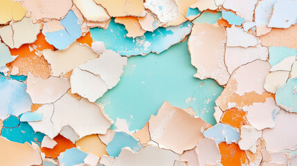 Obraz premium Cracked Layers: Aged paint surface