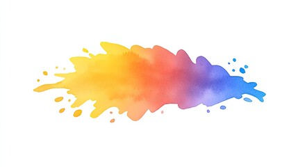 Vibrant watercolor splash blending warm and cool colors, suitable for artistic backgrounds