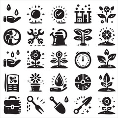 vector set of nautical icons