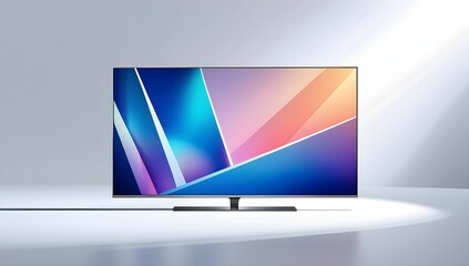 lcd monitor with colorful background