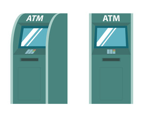 ATM machine. Cash machine. Banking technology.