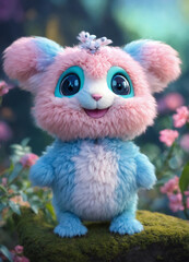 Obraz premium toy rabbit with flower