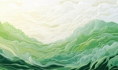 Obraz premium Serene misty mountain landscape sunrise; nature background