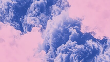 Sky fantasy with swirling blue and pink clouds creating a surreal and dreamy atmosphere like cotton candy in the heavens Dreamy pastel skies