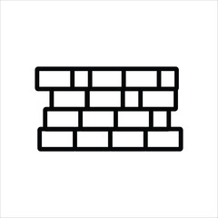 bricks vector icon line sign