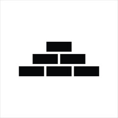 bricks vector icon line sign
