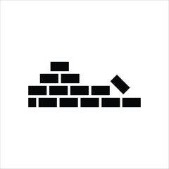 bricks vector icon line sign