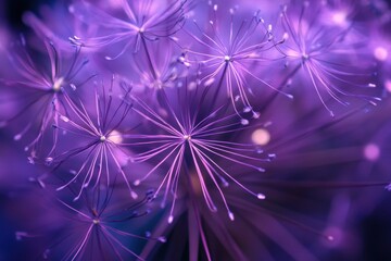 Vibrant purple allium flowers in full bloom