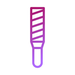 Gradient Nail File Icon, Manicure Tool Vector