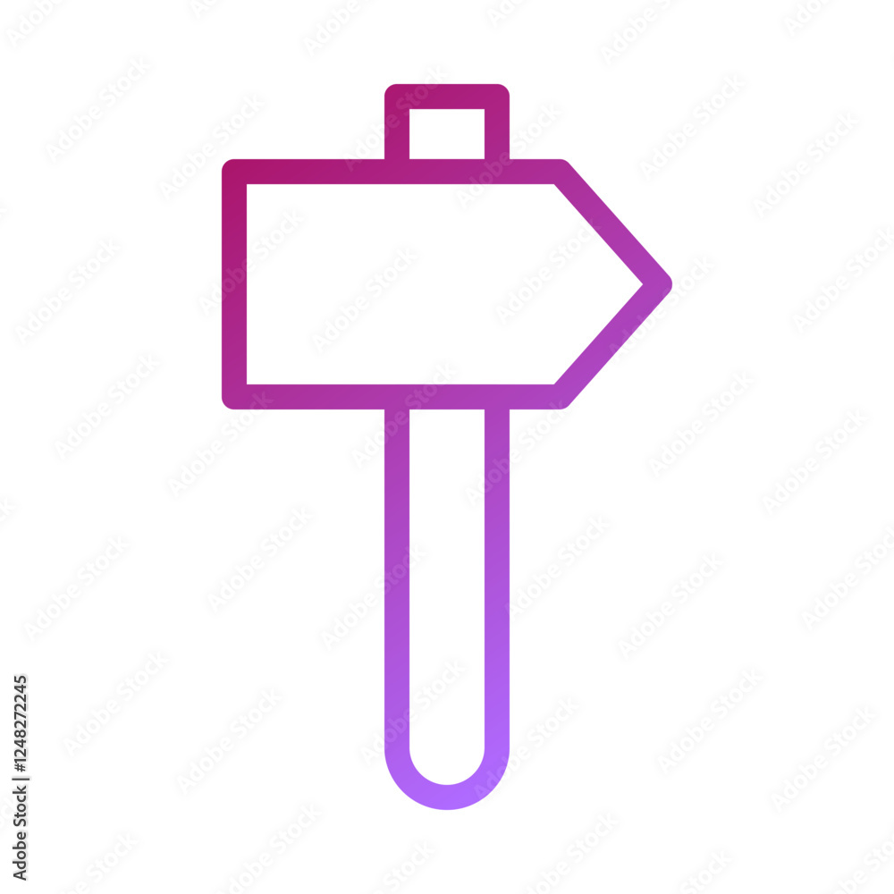 Poster stylish gradient icon of a simple suitcase
