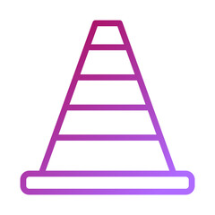 Traffic Cone Graphic Symbol Minimalist Design