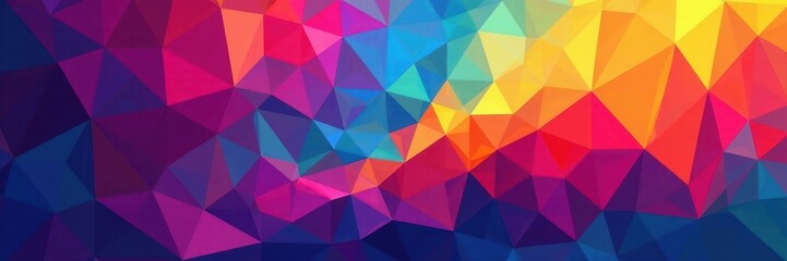 Abstract geometric pattern, vibrant Delaunay triangulation color fields , color, dynamic