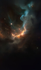 Nebula on a background of outer space	
