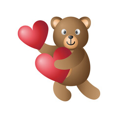 Cute Bear Valentine With Heart