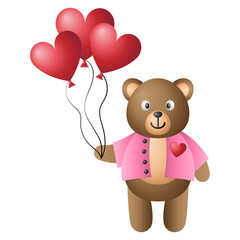 Cute Bear Valentine With Heart