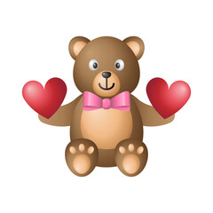 Cute Bear Valentine With Heart