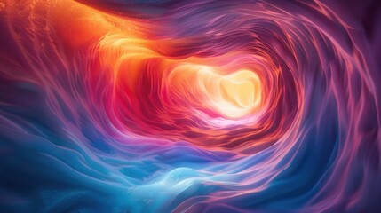 3D render of a futuristic tunnel with vibrant neon lights, creating a mesmerizing pathway of colors