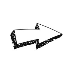 Hand drawn doodle line arrow right texture design.vector illustration