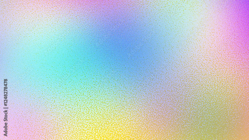 Poster rainbow blurred transparent gradient background. transparent gritty sand noise overlay background. p