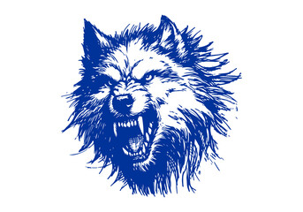 Dire Wolf hand drawn sketch vector © Shutoda