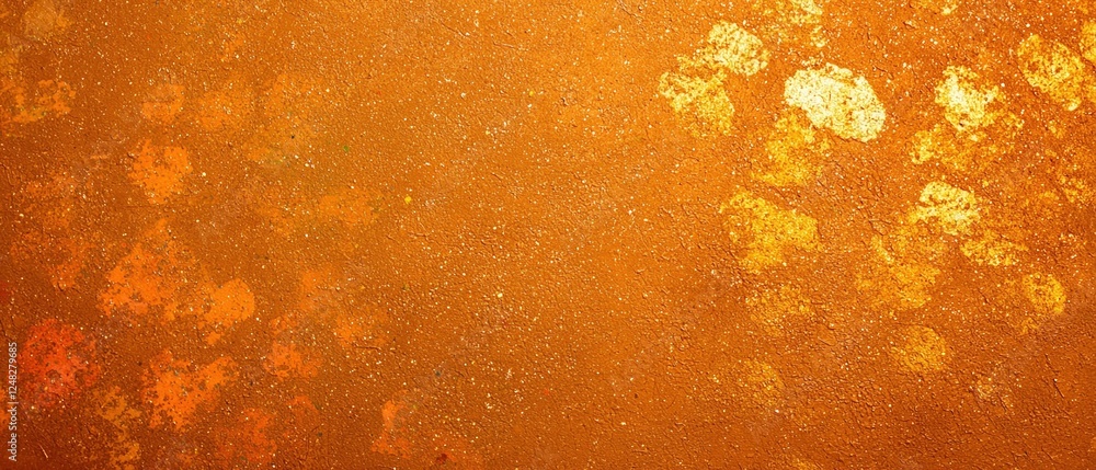 Poster holi concepts. vibrant orange textured background with speckles and subtle variations.
