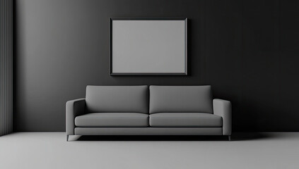 Modern Living Room Interior with Minimalist Design and Stylish Sofa