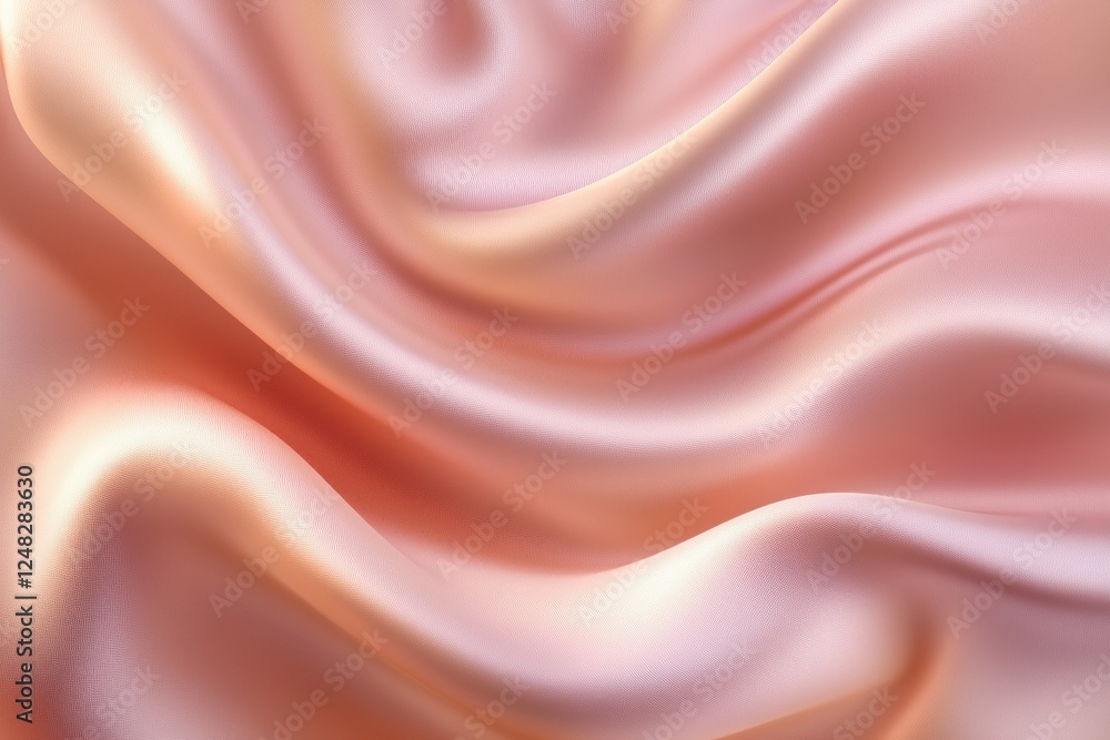 Poster elegant pastel fabric waves creating a soft and luxurious abstract background isolated against a whi