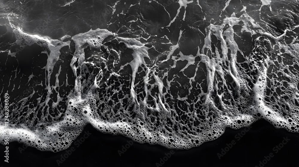 Poster close-up of textured surface, abstract design featuring rippled patterns, suitable for backgrounds o