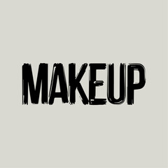 Makeup Written in Elegant Typography for Logo Design with Creative Font and Glamorous Template Background for Beauty and Cosmetic Branding