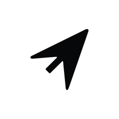 Minimalist Black Cursor Arrow Icon for UI and Web Navigation
