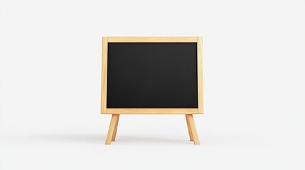 Wooden chalkboard on a minimalistic background, ideal for educational or promotional use