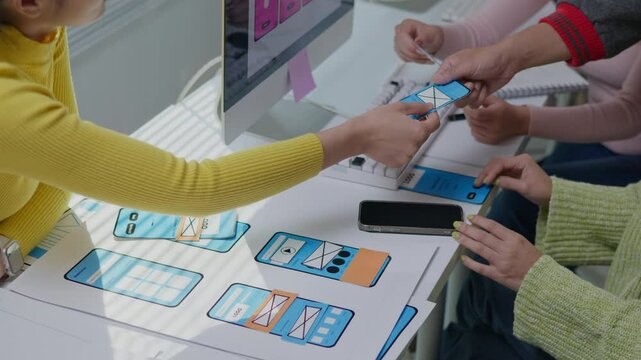 Teamwork Programers meeting for discussion data analysis for UX and UI programming for preparing for Generative AI Technology