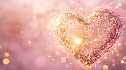 beautifull heart isolated on the abstrect background