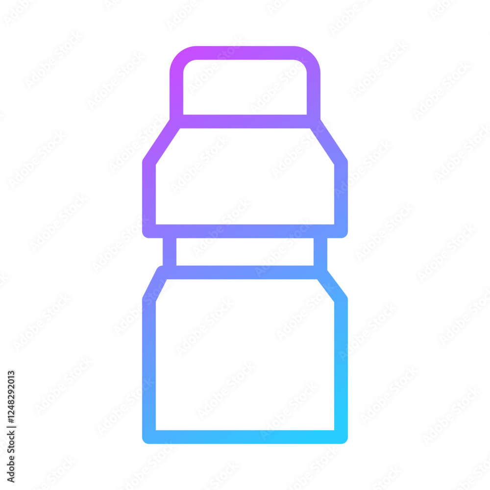 Poster gradient bottle icon simple outline vector